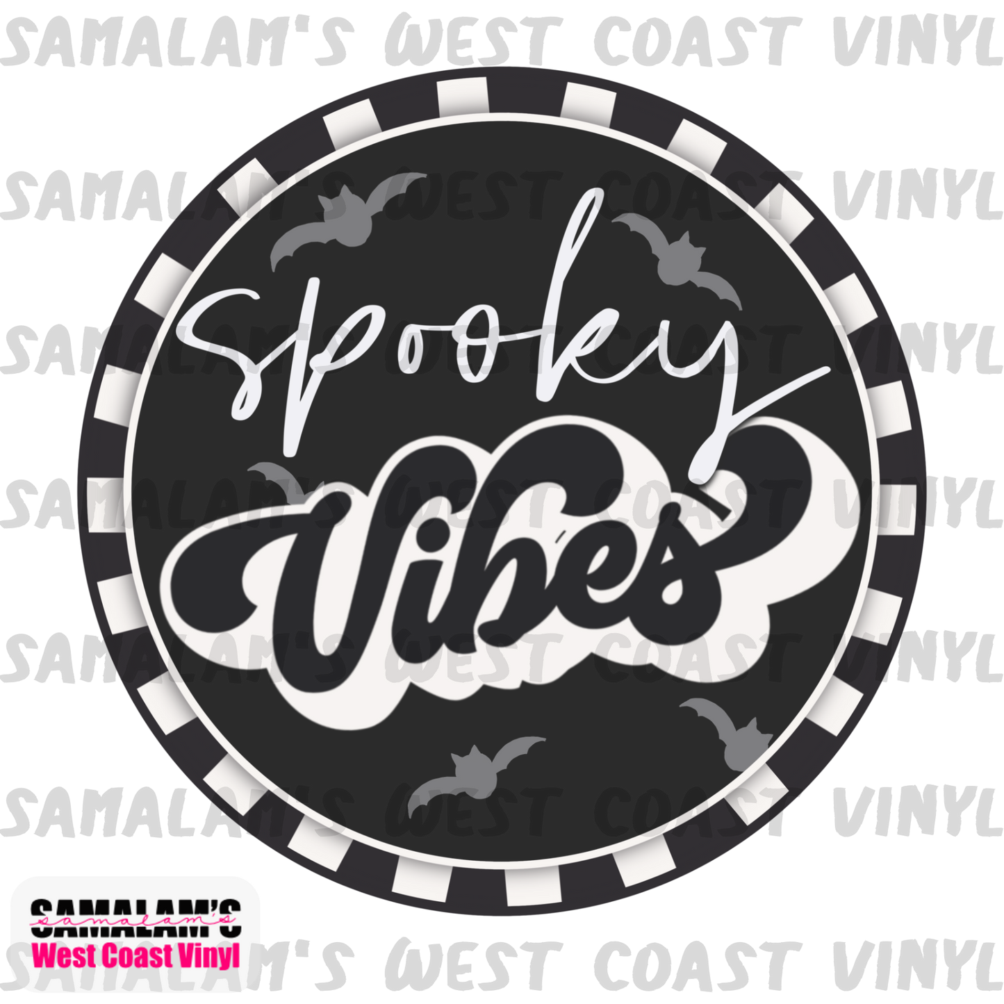 Spooky Vibes Label - Sublimation Transfer