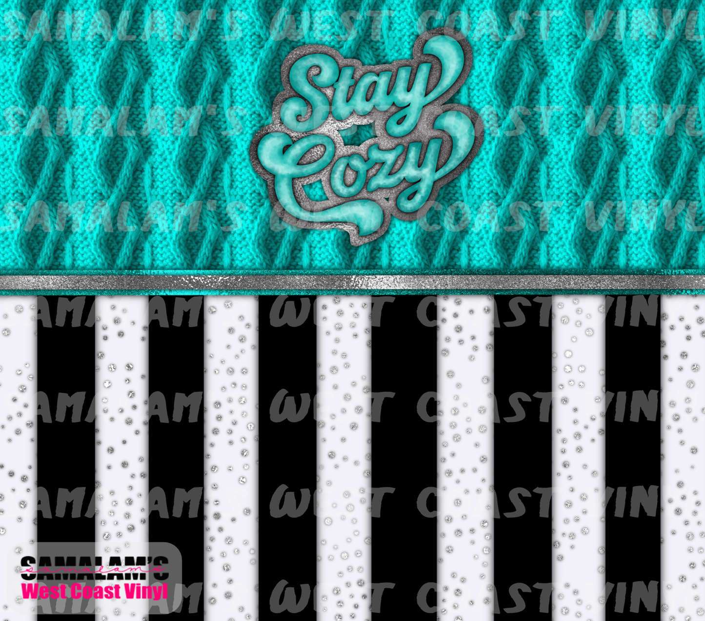 Stay Cozy Teal - Tumbler Wrap
