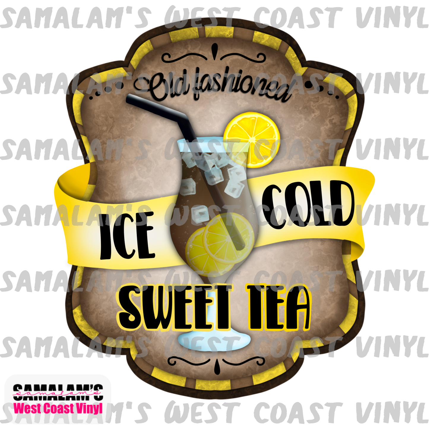 Sweet Tea Label - Clear Cast Decals