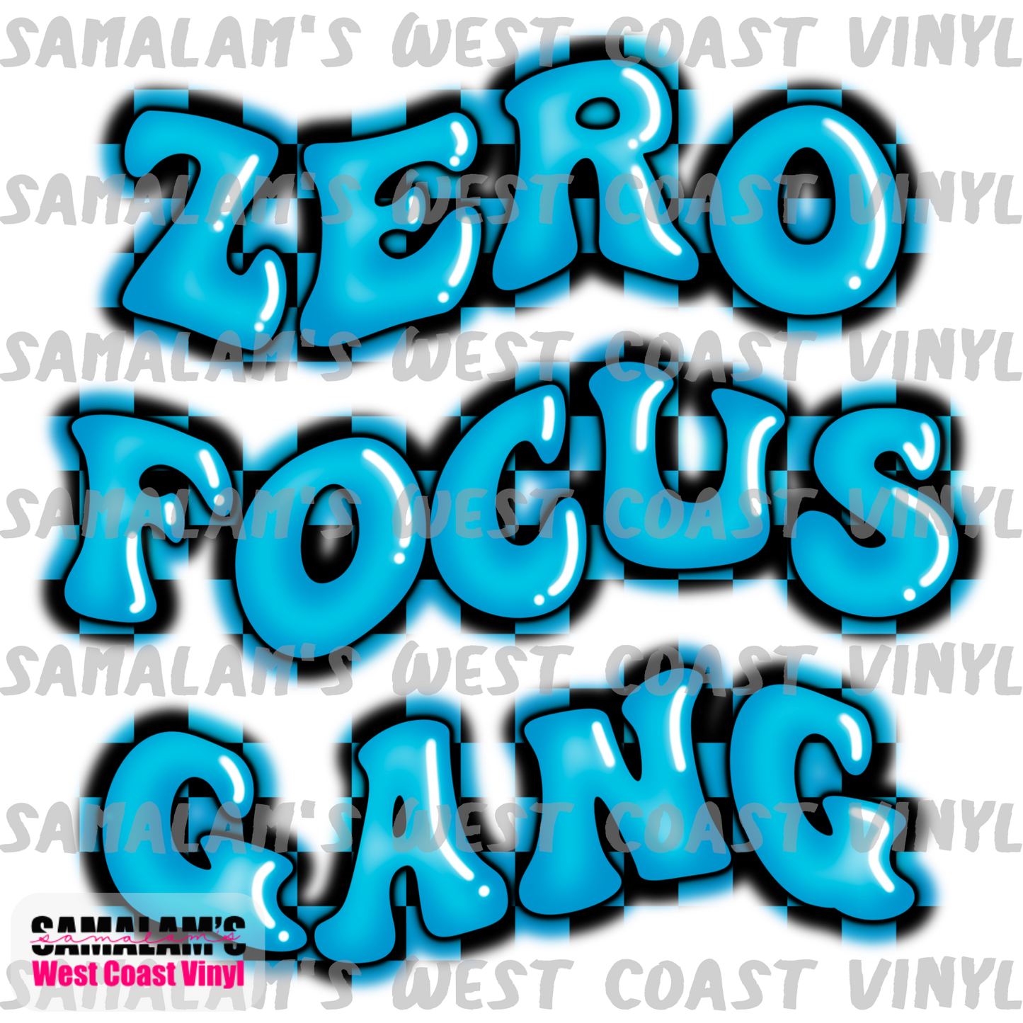 Zero Focus Gang - Blue - Clear Cast Decal