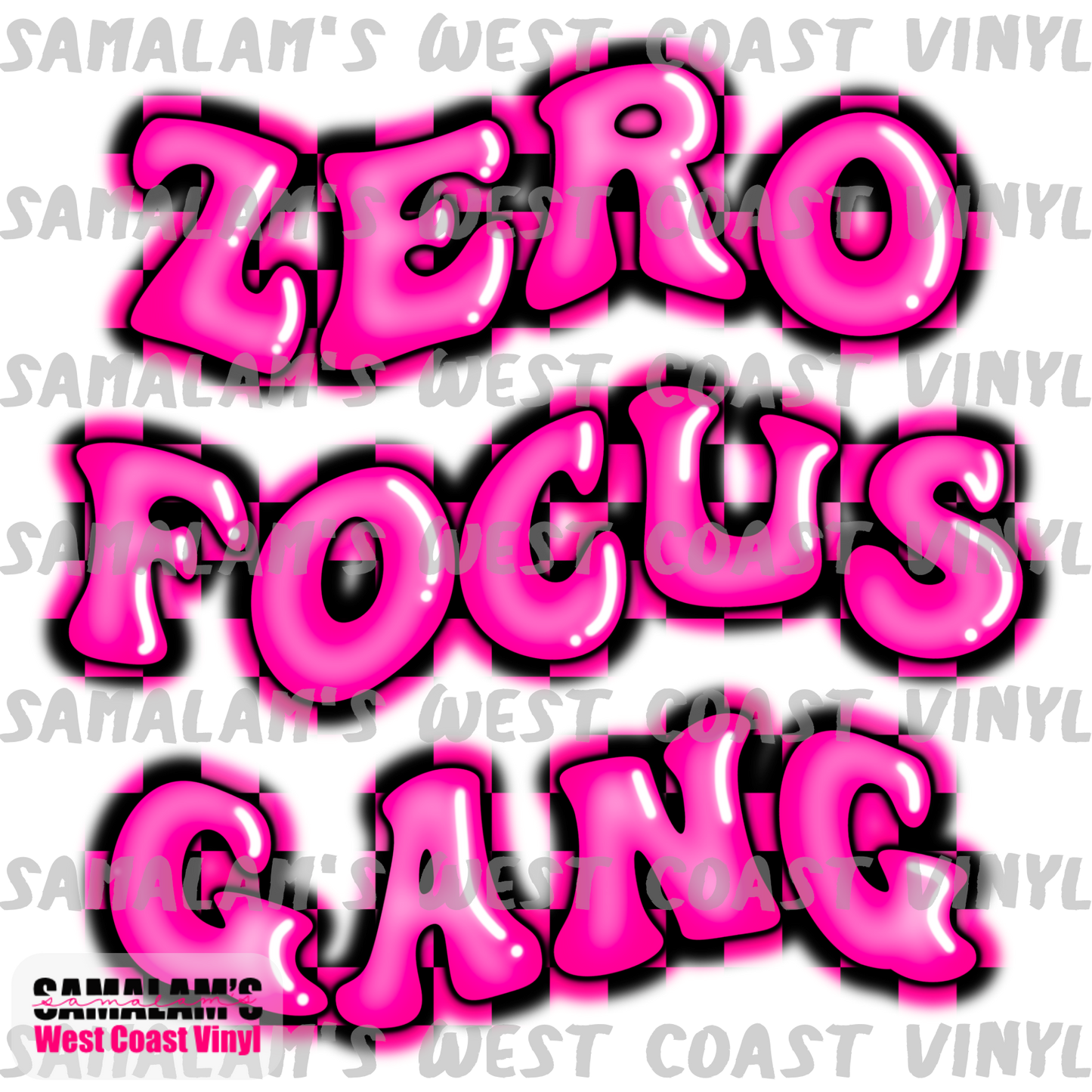 Zero Focus - Pink - Sublimation Transfer