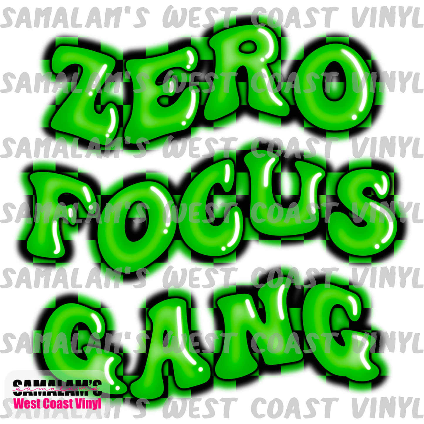 Zero Focus Gang - Green - Clear Cast Decal