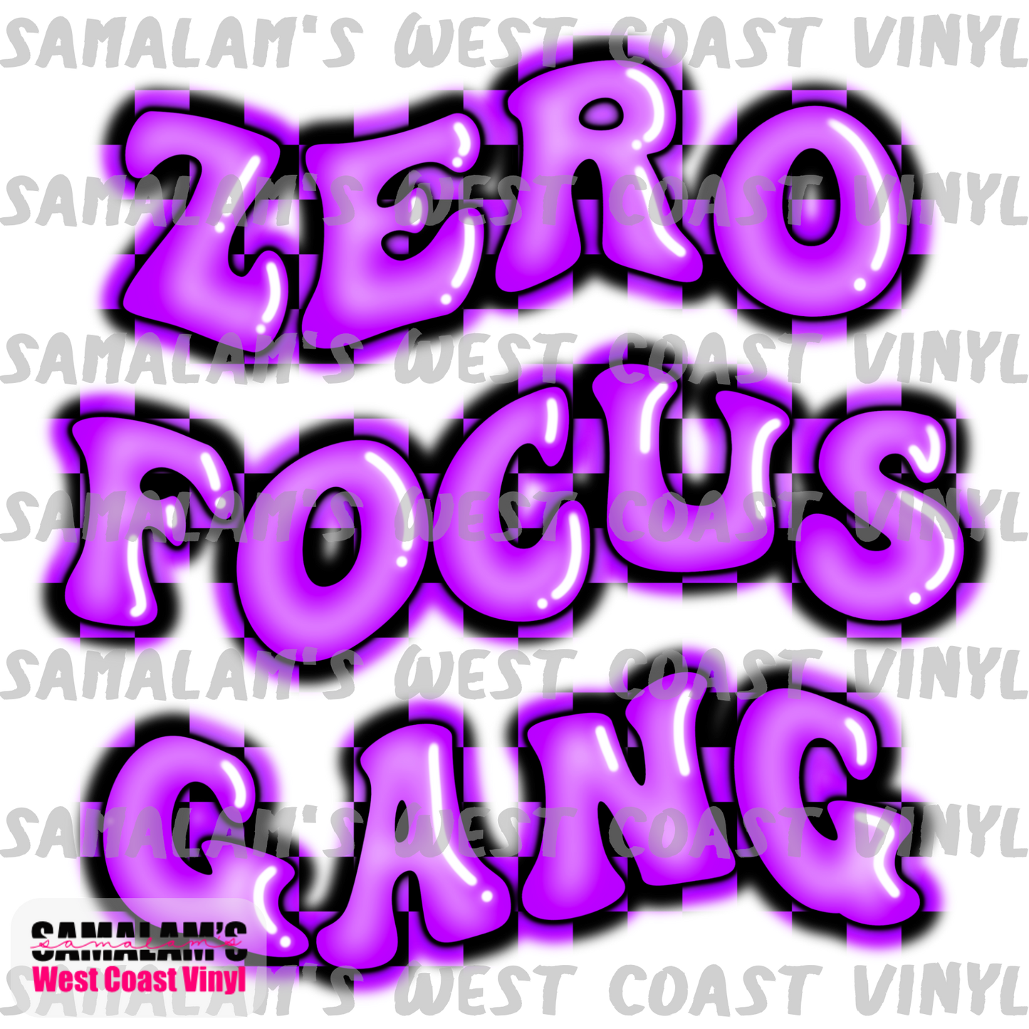 Zero Focus - Purple - Sublimation Transfer